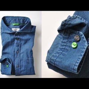 Eton NWOT Men’s Denim Dress Shirt